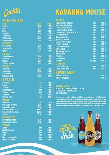 Slaščičarstvo MM, Kavarna Mouse