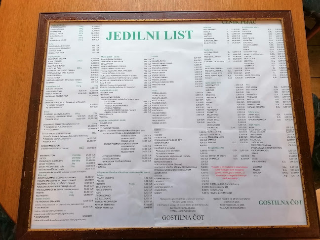 Gostilna Čot, Franc Bolha s.p.