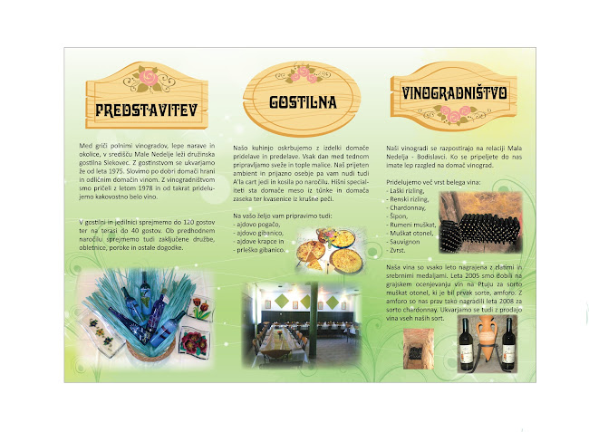 Opinii despre Gostilna In Vinogradništvo Slekovec în Mala Nedelja - Gastronomija in gostinstvo