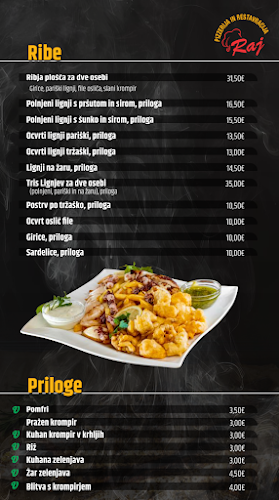 Pizzerija in restavracija Raj - Gastronomija in gostinstvo