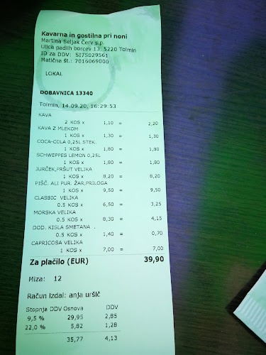 Kavarna in Gostilna Pri Noni - Tolmin