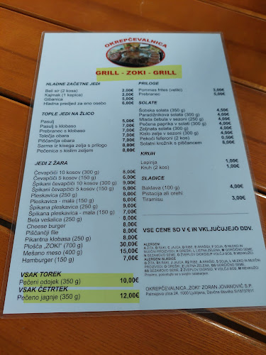 Okrepčevalnica " Zoki ", Zoran Jovanović s.p.