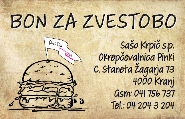 Okrepčevalnica Pinki Sašo Krpič s.p. - Kranj