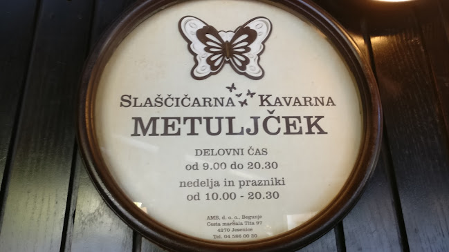 Slaščičarna Metuljček - Gastronomija in gostinstvo