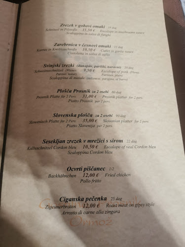 Gostilna Prosnik - Gastronomija in gostinstvo