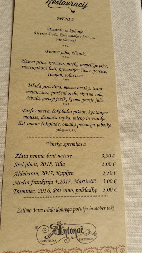 Gostilna in pizzerija Antonač, Matevž Erjavec s.p.