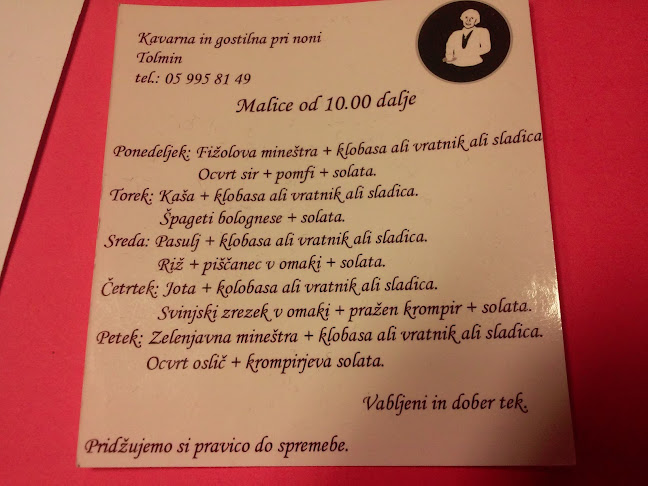 Kavarna in Gostilna Pri Noni - Gastronomija in gostinstvo