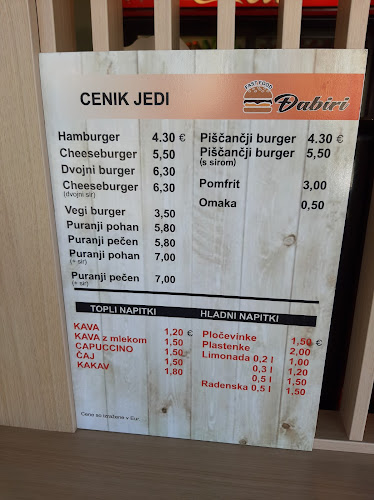 Fast Food- Okrepčevalnica Đabiri - Gastronomija in gostinstvo