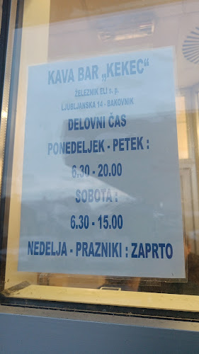 Opinii despre BAR KEKEC, GIZELA ŽELEZNIK s.p. în Kamnik - Gastronomija in gostinstvo
