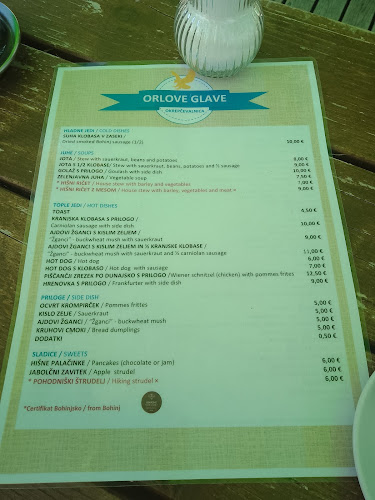 Orlove glave - Gastronomija in gostinstvo