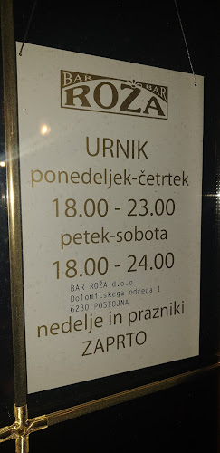 Bar "Roža" Renato Ogrizek s.p.