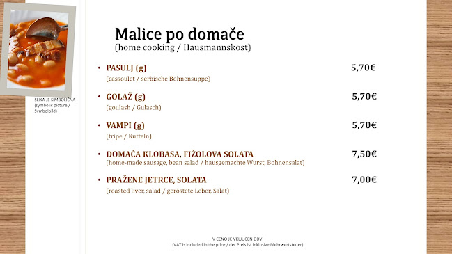 Opinii despre RESTAVRACIJA PREŠA, GOSTINSTVO IN TURIZEM ČEVNIK, d.o.o. în Slovenj Gradec - Gastronomija in gostinstvo