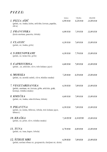 Opinii despre Pizzerija Ašič în Zagorje ob Savi - Gastronomija in gostinstvo