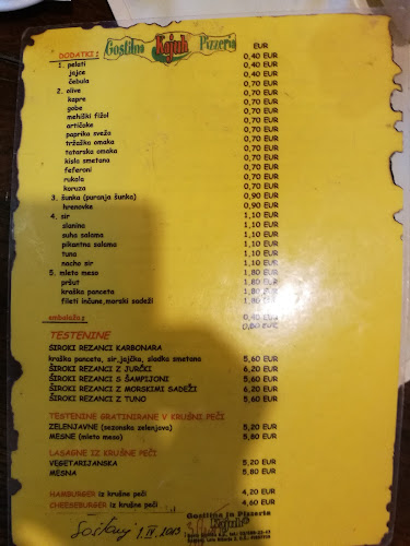 Gostilna in pizzeria Kajuh, Boris Strniša s.p.