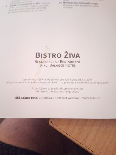 Opinii despre Bistro Živa în Bled - Gastronomija in gostinstvo