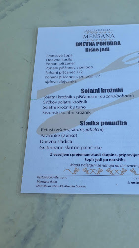 Opinii despre MenSana în Murska Sobota - Gastronomija in gostinstvo