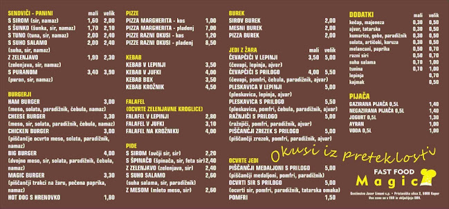 Fast food 'Magic' - Gastronomija in gostinstvo