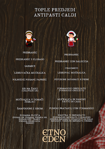 Restavracija Etno Eden Koper - Gastronomija in gostinstvo