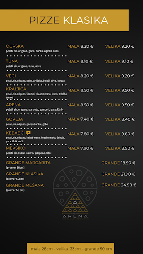 Pizzerija Arena - Gastronomija in gostinstvo