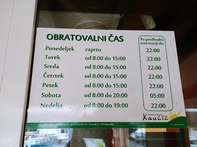 Gostišče na kmetiji Kaučič z nastanitvijo Olga Kaučič s.p.
