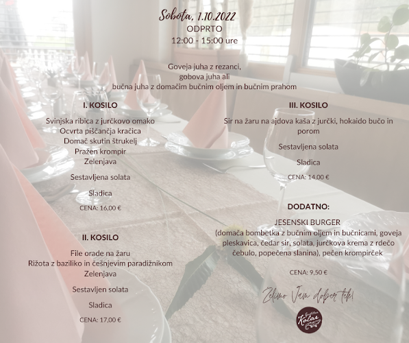 Opinii despre Gostilna Kolar, Dejan Kolar S.P. în Ljubečna - Gastronomija in gostinstvo