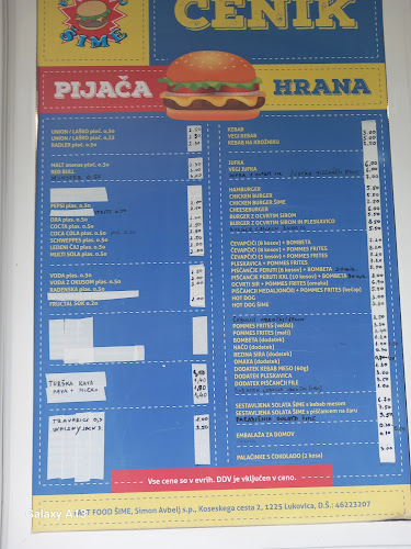 Okrepčevalnica Fast food Šime - Gastronomija in gostinstvo