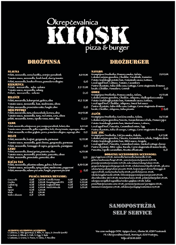 OKREPČEVALNICA KIOSK PIZZA & BURGER