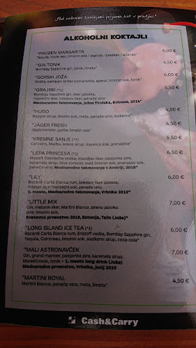 KOKTAJL, mešanje pijač, d.o.o., PR FARTKU (koktajl bar) - Gastronomija in gostinstvo