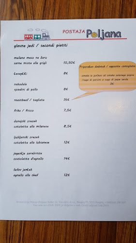 Restavracija Postaja Poljana - Kobarid