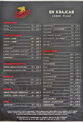 Opinii despre En Krajcar Gostinstvo In Trgovina D.O.O. în Cerknica - Gastronomija in gostinstvo