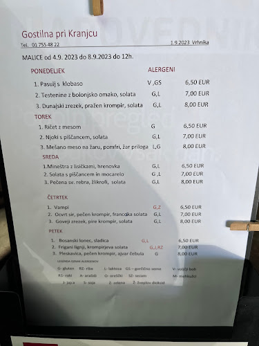 Gostilna pri Kranjcu Franci Tomažič s.p.