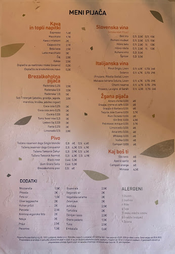 Opinii despre Pizzeria Piccola în Ljubljana - Gastronomija in gostinstvo