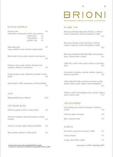 Restavracija in kavarna Brioni