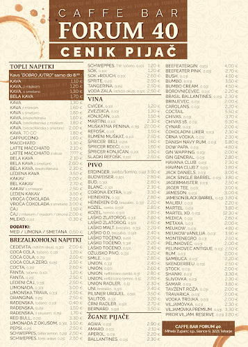 Dnevni bar forum 40, Mihela Zupanc s.p