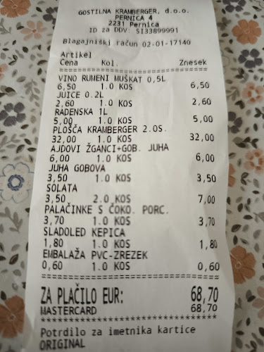 Gostilna Kramberger d.o.o. - Pernica