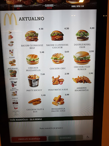 McDonald's Nova Gorica - Gastronomija in gostinstvo