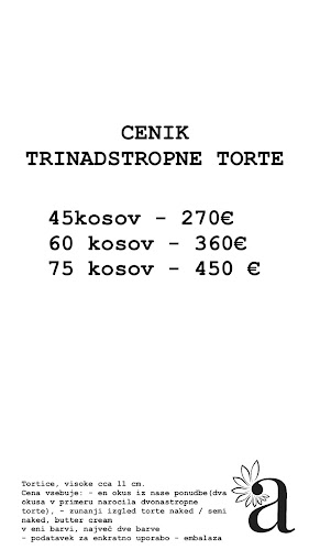 Aurora slaščičarna, Simona Dimovska, S.P. - Gastronomija in gostinstvo