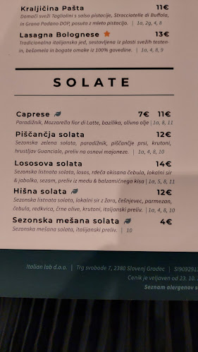 Opinii despre Italian Lab (bistro - pizzeria) în Slovenj Gradec - Gastronomija in gostinstvo