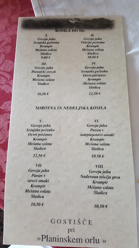 Gostilna Pri planinskem orlu