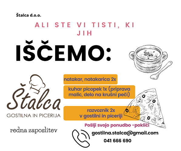 Gostilna, picerija in apartmaji Štalca - Gastronomija in gostinstvo