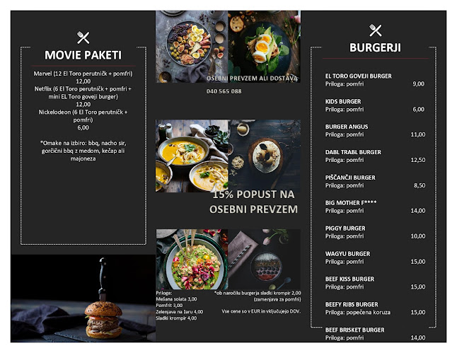 EL-TORO d.o.o. - Gastronomija in gostinstvo