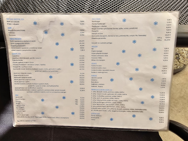Snežinka - Gastronomija in gostinstvo