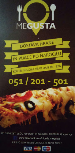 Opinii despre Pizzeria Me Gusta, Dostava hrane na dom în Koper - Gastronomija in gostinstvo
