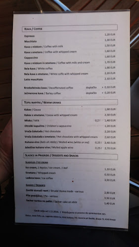 Opinii despre Kavarna pri Baziliki, Brezje în Brezje - Gastronomija in gostinstvo