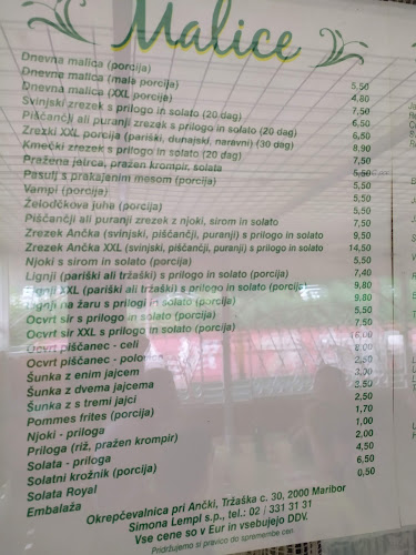 Okrepčevalnica pri Ančki, Simona Lempl, s.p.