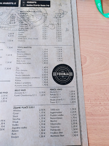 "Gostilna pizzerija vinska Trta" Boštjan Fekonja s.p.