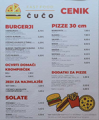 FASTFOOD ČUČO, priprava hitre hrane, Martin Geč s.p.