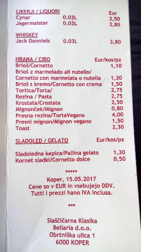 Slaščičarna Klasika, Bellaria d.o.o.