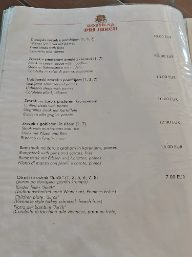 Gostilna Jurč - Gastronomija in gostinstvo