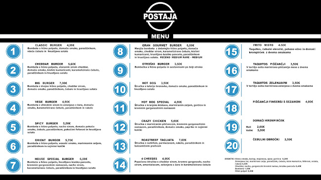 Postaja burger bar - Nova Gorica